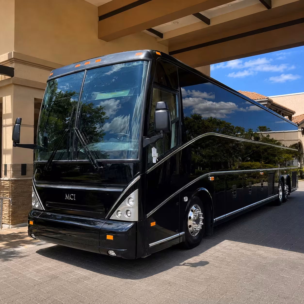 riverside charter bus rental exterior