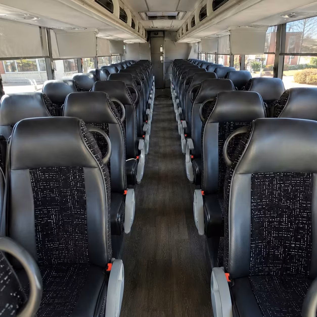 riverside charter bus rental interior
