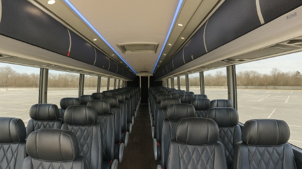 55 passenger charter bus interior riverside