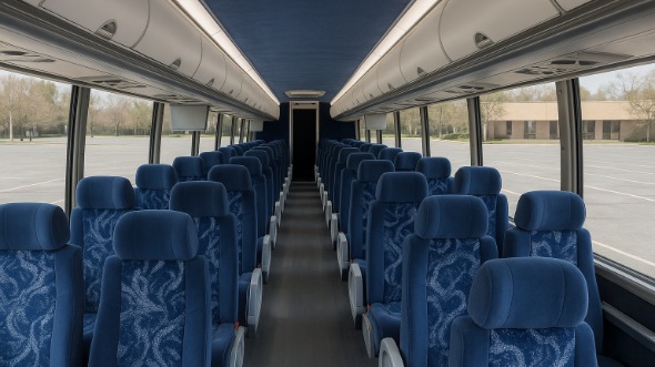 riverside 50 passenger charter bus inside
