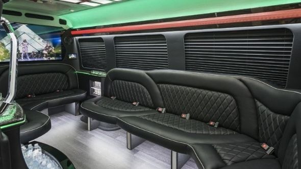 riverside sprinter limo rental interior