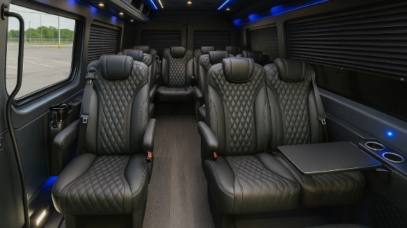 riverside sprinter van with driver inside