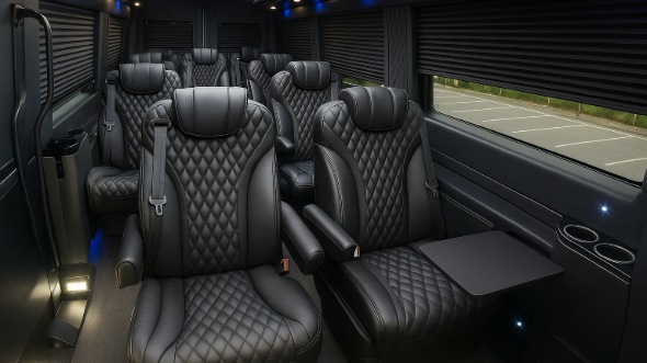 sprinter van with driver interior riverside